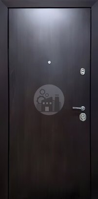 стальная дверь с двусторонней отделкой мдф черного цвета - внутренняя часть двери ДВ-1279