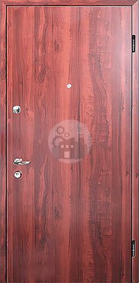 Офисная металлическая дверь с глазком, отделка ламинатом-ДВ-926